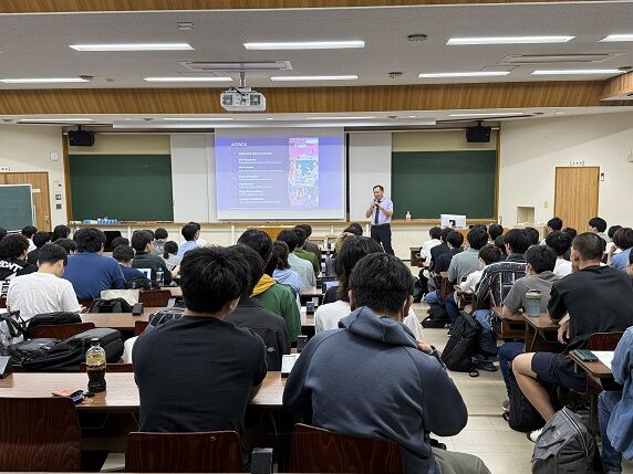 The lecture by a visiting professor