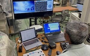 完全遠隔操作の実証実験の様子