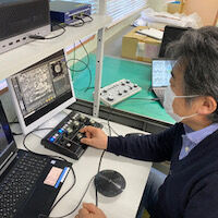 遠隔操作の実証実験の様子2