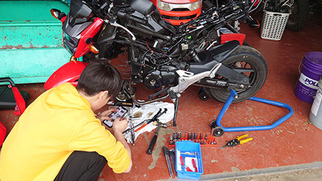 二輪部の活動の様子